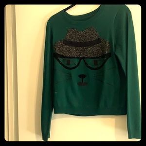 Cute cat face sweater never been worn NWOT